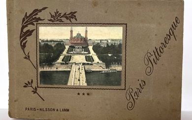 [France]. Collection of 24 col. picture postcards of Paris, ±1900-1920,...