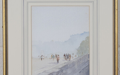 Francis Russell Flint - 'November Morning, Versailles', watercolour, signed recto, titled