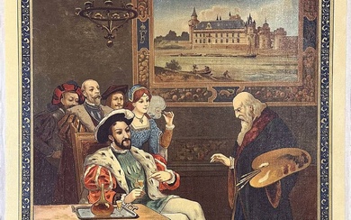 François1er & Leonard de Vinci dans son Château de Cognac Apartenant à Otard Dupuy Otard...