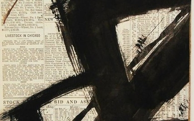 Franz Kline (1910-1962) Black Ink Abstract