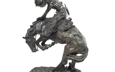 Frederic Remington, Rattlesnake, bronze