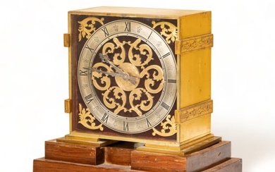 French Art Deco Gilt Bronze Clock