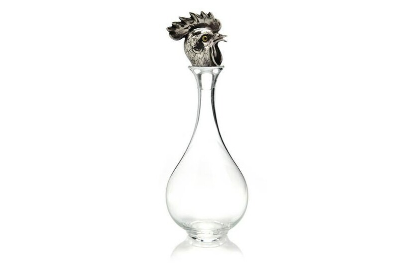 French Decanter with Rooster Head