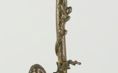 French bronze table lamp, 1900