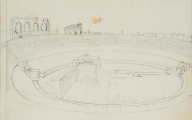 G. CANELLA (1788-1847), Arena in Verona. Roman amphitheatre, around 1810, Pencil