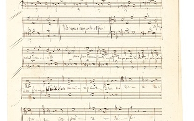 G. Meyerbeer, Autograph manuscript of part of "Robert le Diable", with the printed score given to Nourrit, c.1831