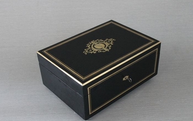 Game box - Napoleon III - Brass, Pear - Late 19th century