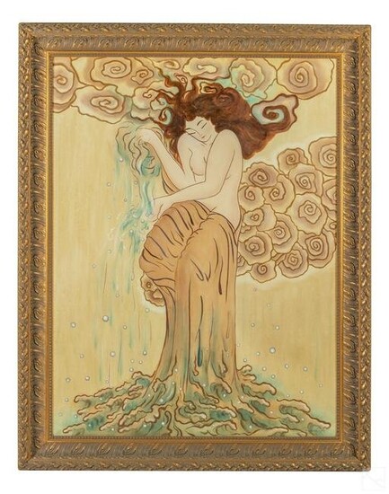Gardani 20C. Nouveau Nude Bathing Beauty Painting