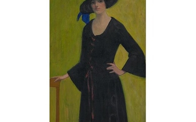 George Raab, Woman in a Black Dress, circa 1925