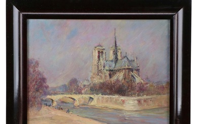 Georges Seveau Oil Painting "Abside de Notre-Dame de Paris"