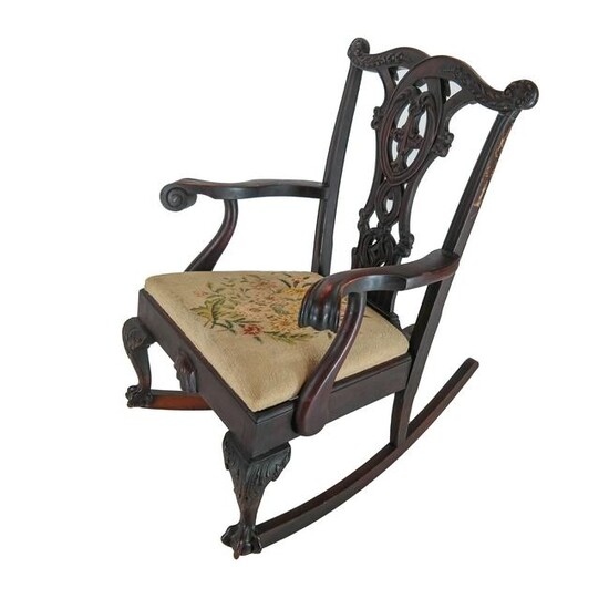 Georgian Style Rocking Chair by George C. Flint, N