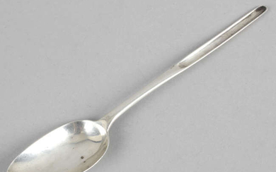 A Georgian silver marrow scoop and serving spoon.