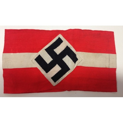 German WW2 Hitler Youth Arm Band.Cotton band with diamond an...