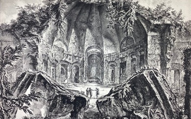 Giovanni Battista Piranesi (1720-1778) - Avanzi del Tempio del Dio Canopo nella Villa Adriana in Tivoli - Lastra grande