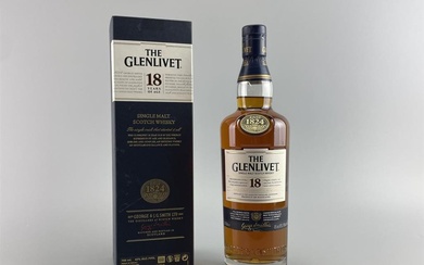 Glenlivet 18YO Single Malt Scotch Whisky - 43% ABV, 700ml...