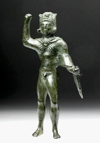 Greek Italic Bronze Statue of Herakles