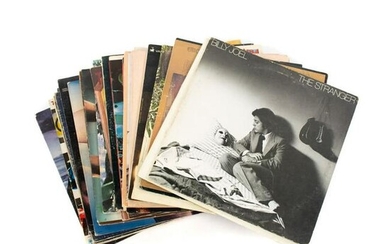 Group of Rock and Roll Vinyl Albums