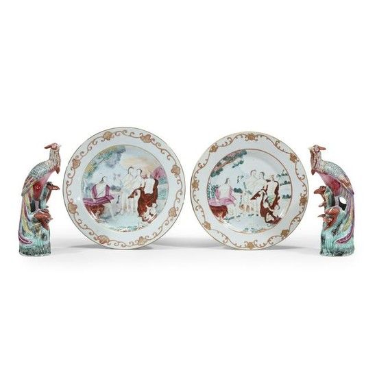Group of four Chinese Export porcelain items, 18th and