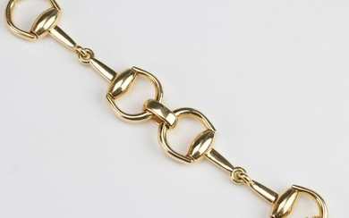Gucci 18k Gold Italian Horsebit Bracelet AUTHENTIC