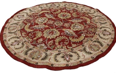 HAND WOVEN ROUND ROOM SIZE RUG