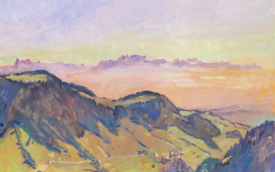 Henri SCHMID (1924-2009) "Paysage de montagne"