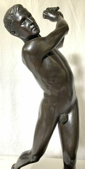 Henry Haring Bronze The Golpher Statue, Signed