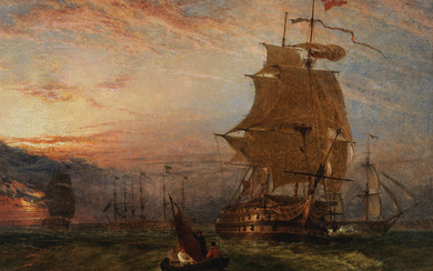 Henry Thomas Dawson (British, 1841-circa 1896) HMS Britannia leaving the...