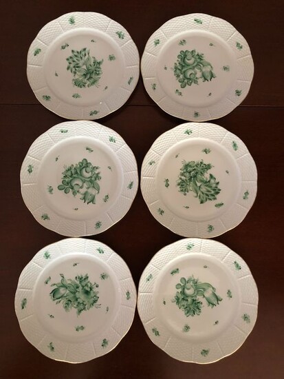 Herend - Dinner set for 6 (6) - Porcelain - Green Tulip