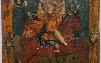 Icon, archangel Michael - Wood - 19th century