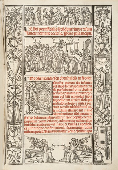 [Illustrati]. Pontificale secundum ritum sacrosancte Romane ecclesie. Venezia, Lucantonio Giunta, 1520.