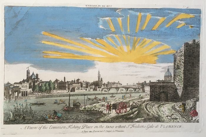 Italy, Lazio, Roma; B.F. Leizelt, naar J. Barbault - Vuë de la Place de St. Jean de Lateran du côté de l'Hôpital - 1721-1750