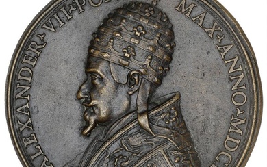Italy, Papal States, Alexander VII, 1655–1667, cast AE Medal, by Gioacchino Franscesco...