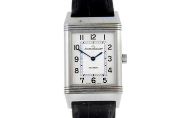 JAEGER-LECOULTRE - a lady's stainless steel Reverso wrist watch.