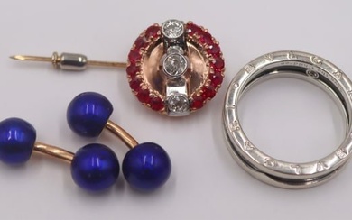 JEWELRY. Collection of 18kt 14kt and Silver Jewels