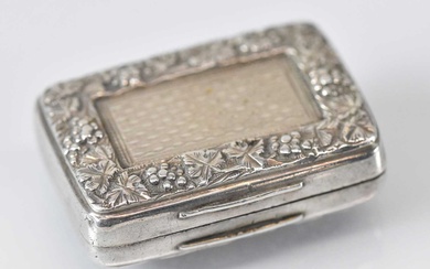 JOSEPH WILLMORE; a George III hallmarked silver vinaigrette with elaborate...
