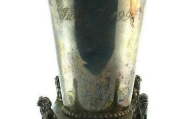 JUDAICA Sterling Silver Wedding Cup Vintage