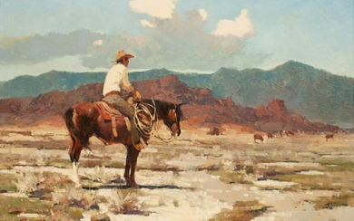 James Reynolds (American, 1926) Watching the Herd