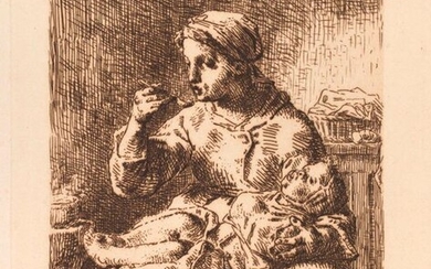 Jean-François Millet (1814-1875) La Bouillie....