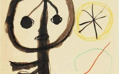 Joan Miro (1893-1983) Ink & Colored Pencil