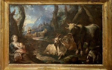 Oil painting on canvas. Johann Heinrich Roos