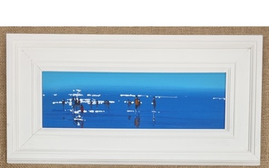 John Morris. An Acrylic on Board 'Reflections'. 15.24 x 45.7...