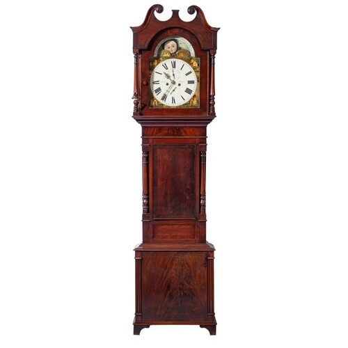 John Telford, Wigton, a mahogany moonphase longcase clock: t...