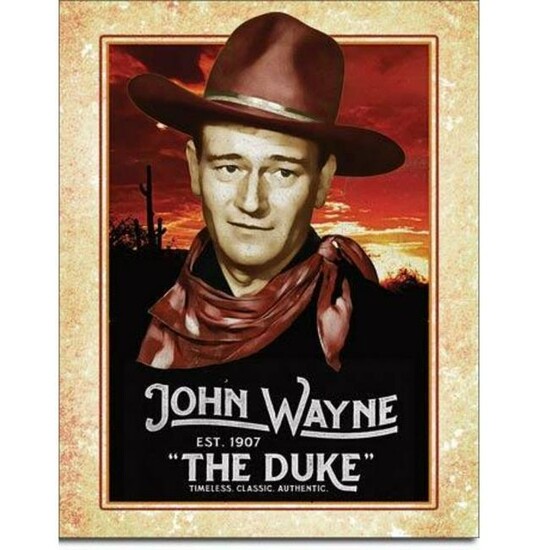 John Wayne The Duke Metal Pub Bar Sign