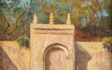 Joseph SINTES (1829 -1913) Chemin de la Fontaine bleue (Ain Ezerqa), (Montée de Diar el...