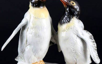 Karl Ens großes Pinguinpaar, Volkstedt, pair of penguins