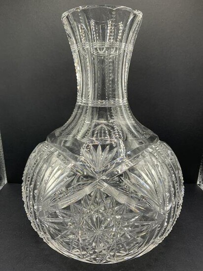 LIBBEY Brilliant Cut Crystal Vase Vessel