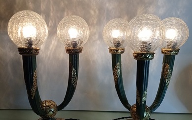 LIMOUSIN - Table lamp (2) - Glass, Spelter
