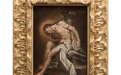LUCA GIORDANO (Bottega di), Cristo alla colonna