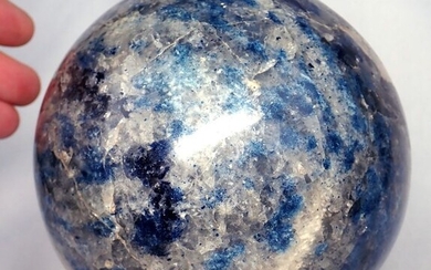 Large Rare Deep Blue Cordierite Sphere - 140×140×140 mm - 3472 g