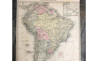 Late 1800's Map of South America